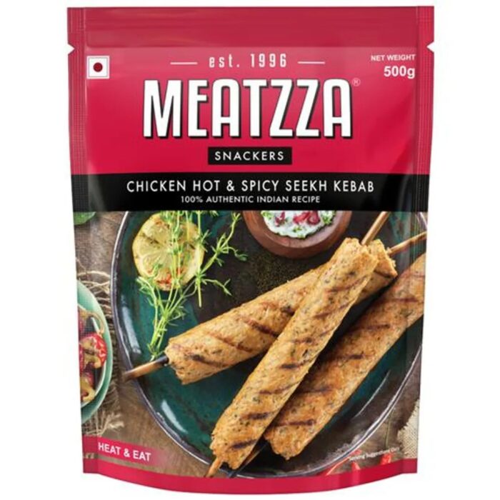 Meatzza hot and Spicy chicken seekh kebab 1kg